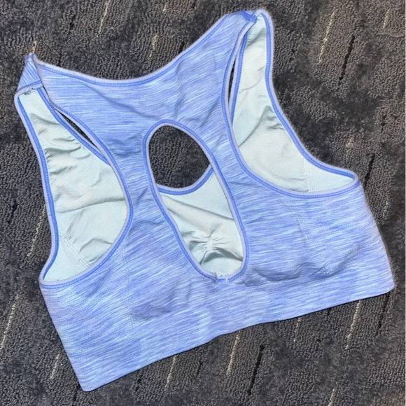 Aerie Reversible Seamless Blue Cutout Sports Bra Bralette - Picture 3 of 7